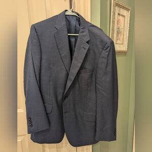 Jos. A. Bank Navy Checkered Blazer